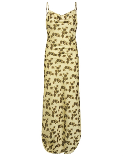 Gestuz - GZChery Kleid - Lemon Yellow Olive Flower